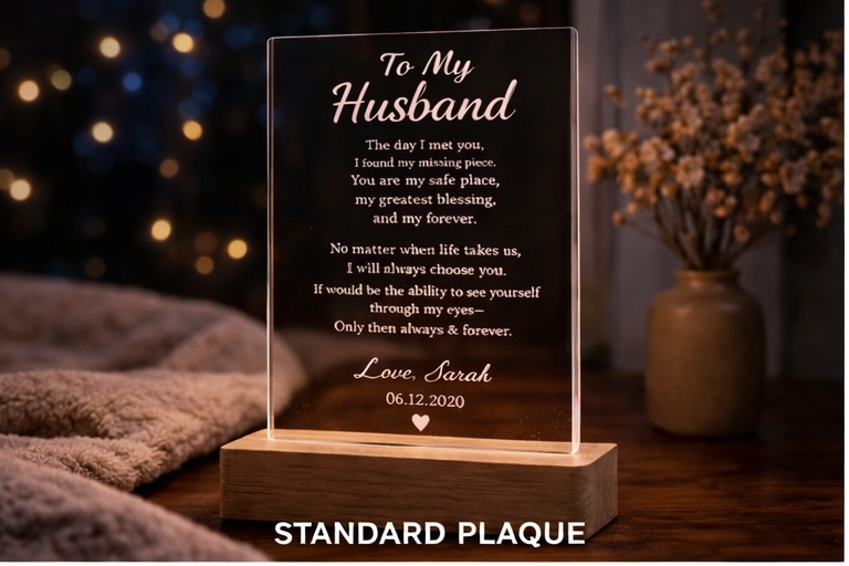 To My Husband — Personalized Acrylic Plaque Gift 💙